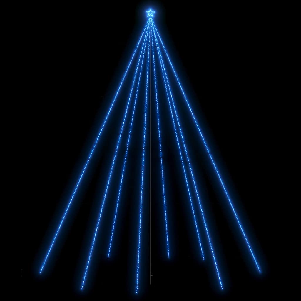 LED Christmas Tree Indoor Outdoor 1300 LEDs Blue 8 m