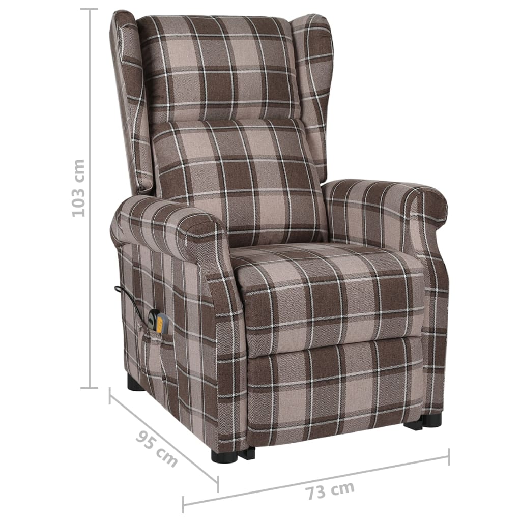 Stand up Massage Chair Beige Fabric