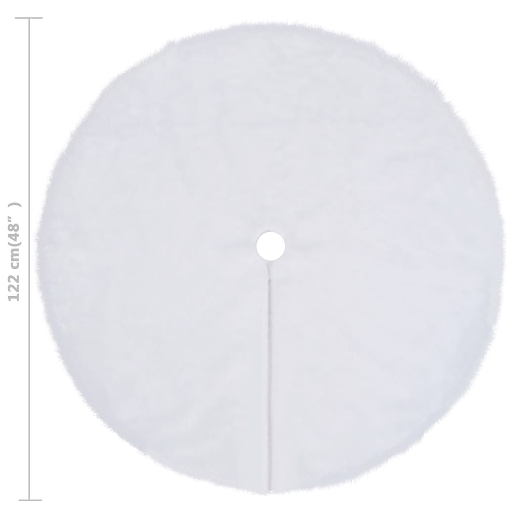 Christmas Tree Skirt White 122 cm Faux Fur