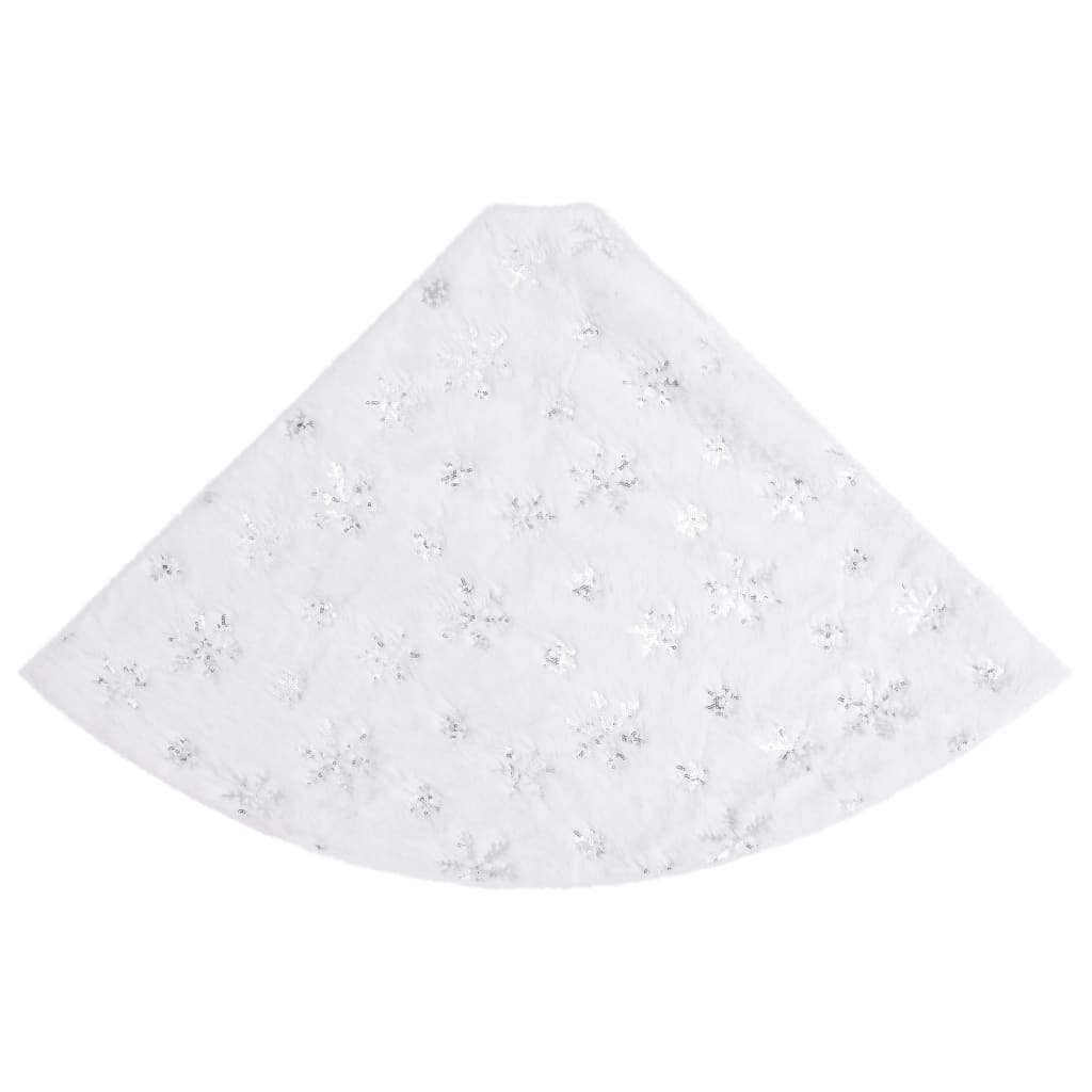 Luxury Christmas Tree Skirt White 90 cm Faux Fur