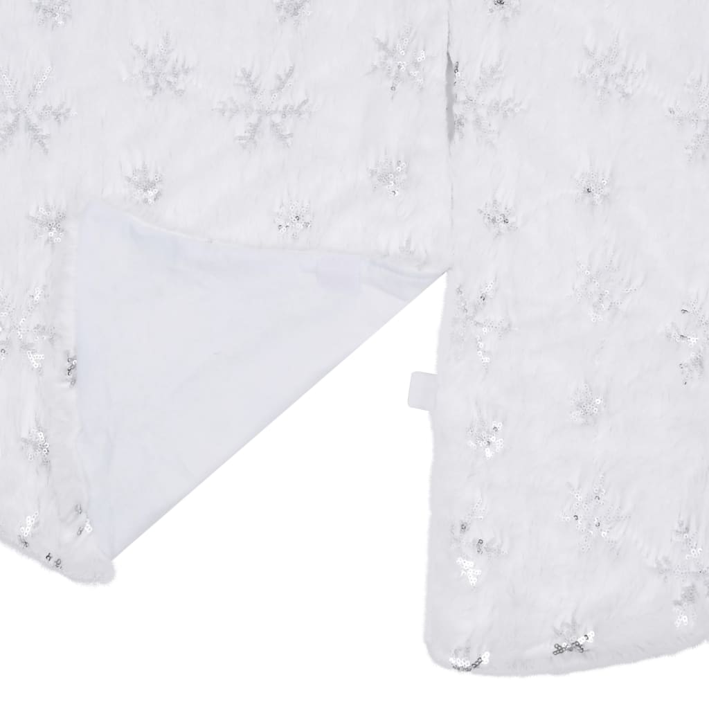 Luxury Christmas Tree Skirt White 90 cm Faux Fur