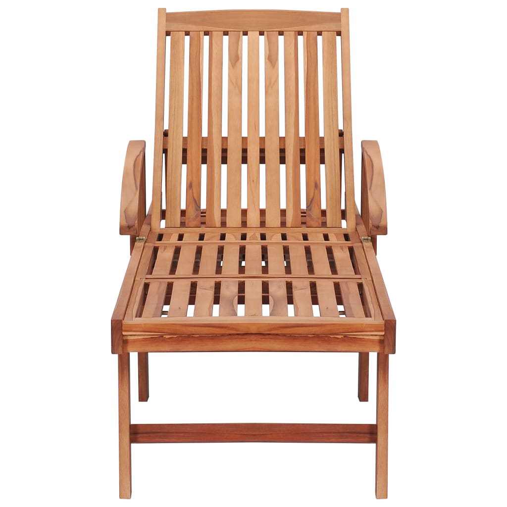 Sun Loungers 2 pcs Solid Teak Wood