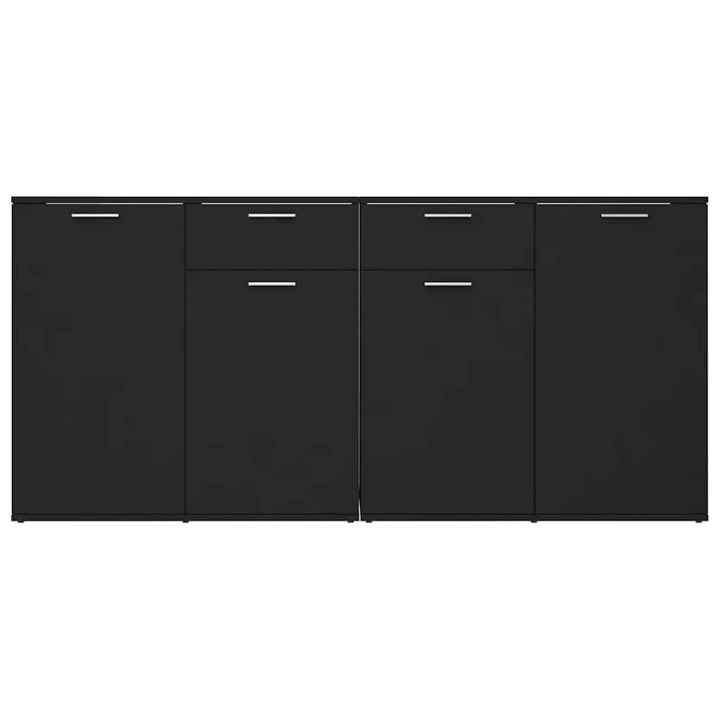 Sideboard Black 160x36x75 cm Engineered Wood