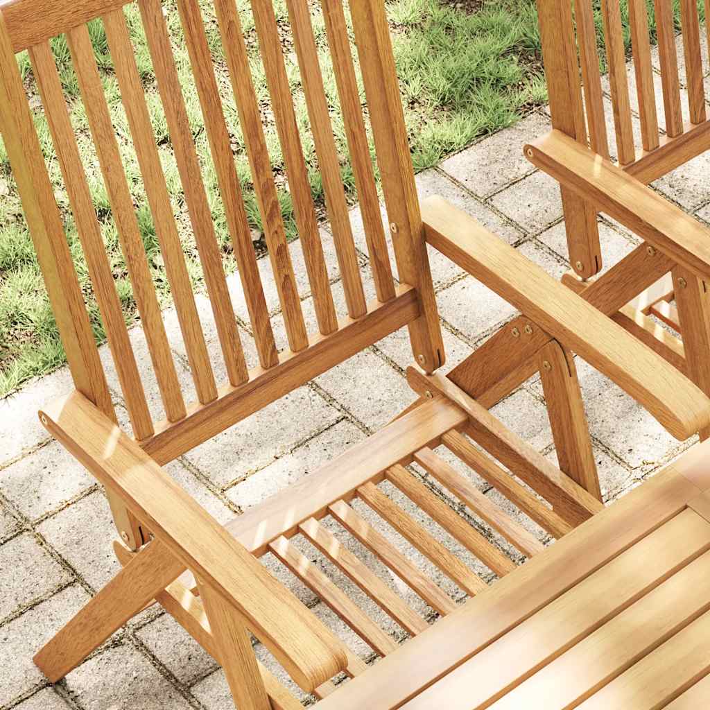 Folding Garden Chairs 8 pcs Solid Wood Acacia