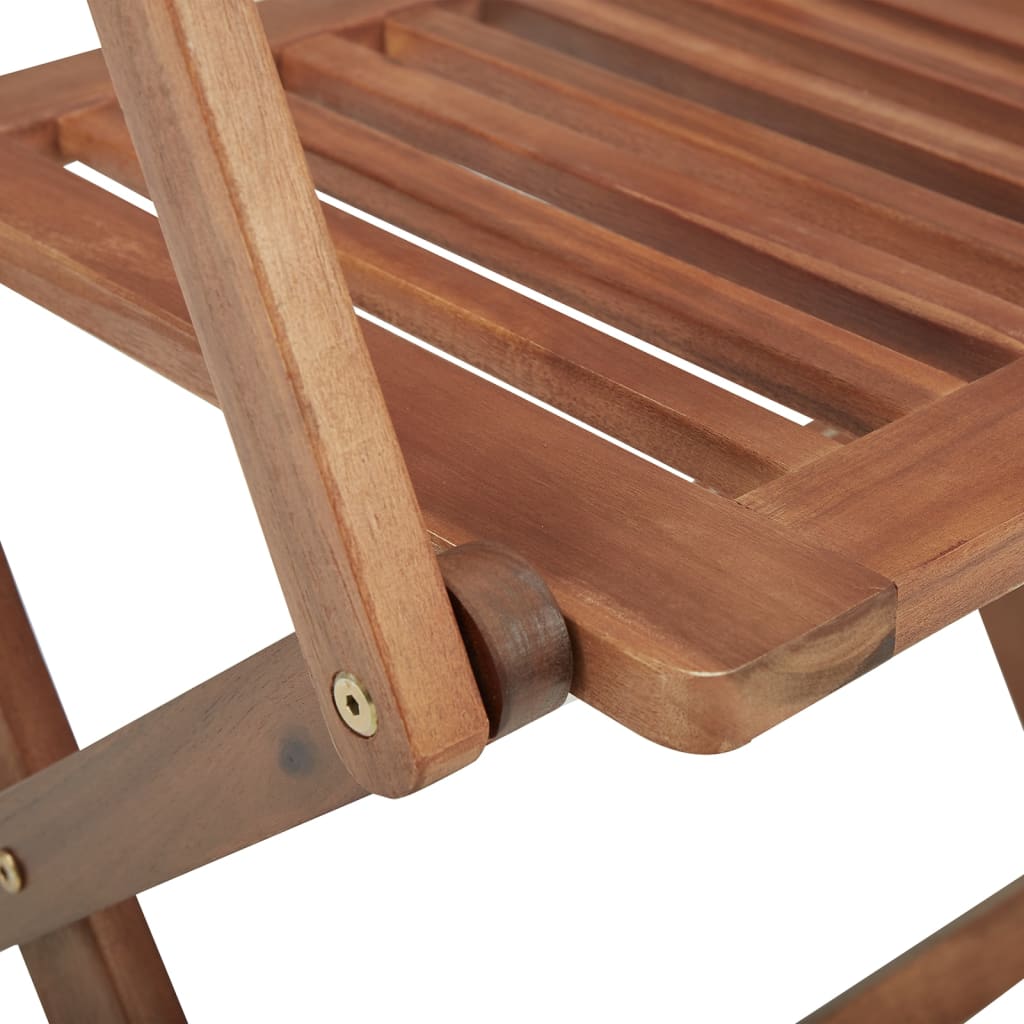 Folding Chairs with Cushions 8 pcs Solid Acacia Wood