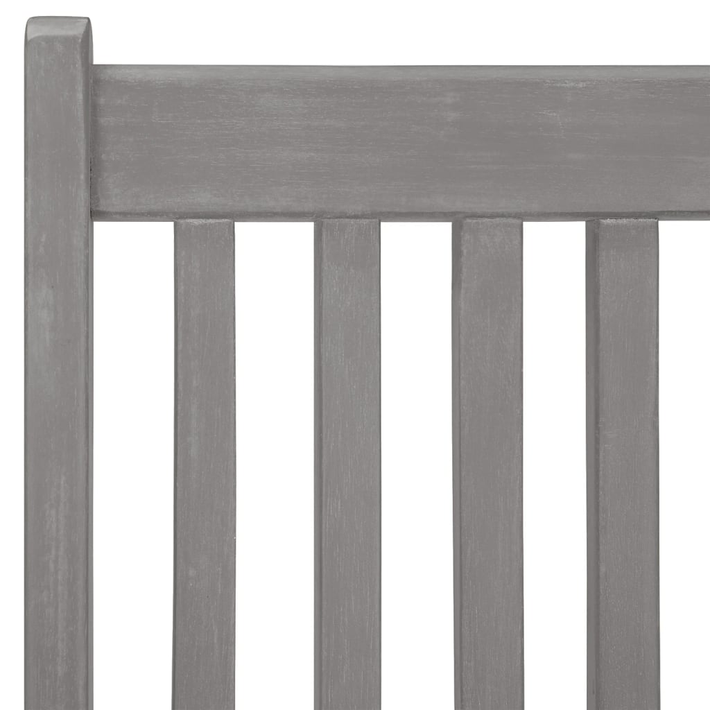 Garden Reclining Chairs with Cushions 8 pcs Grey Solid Wood Acacia