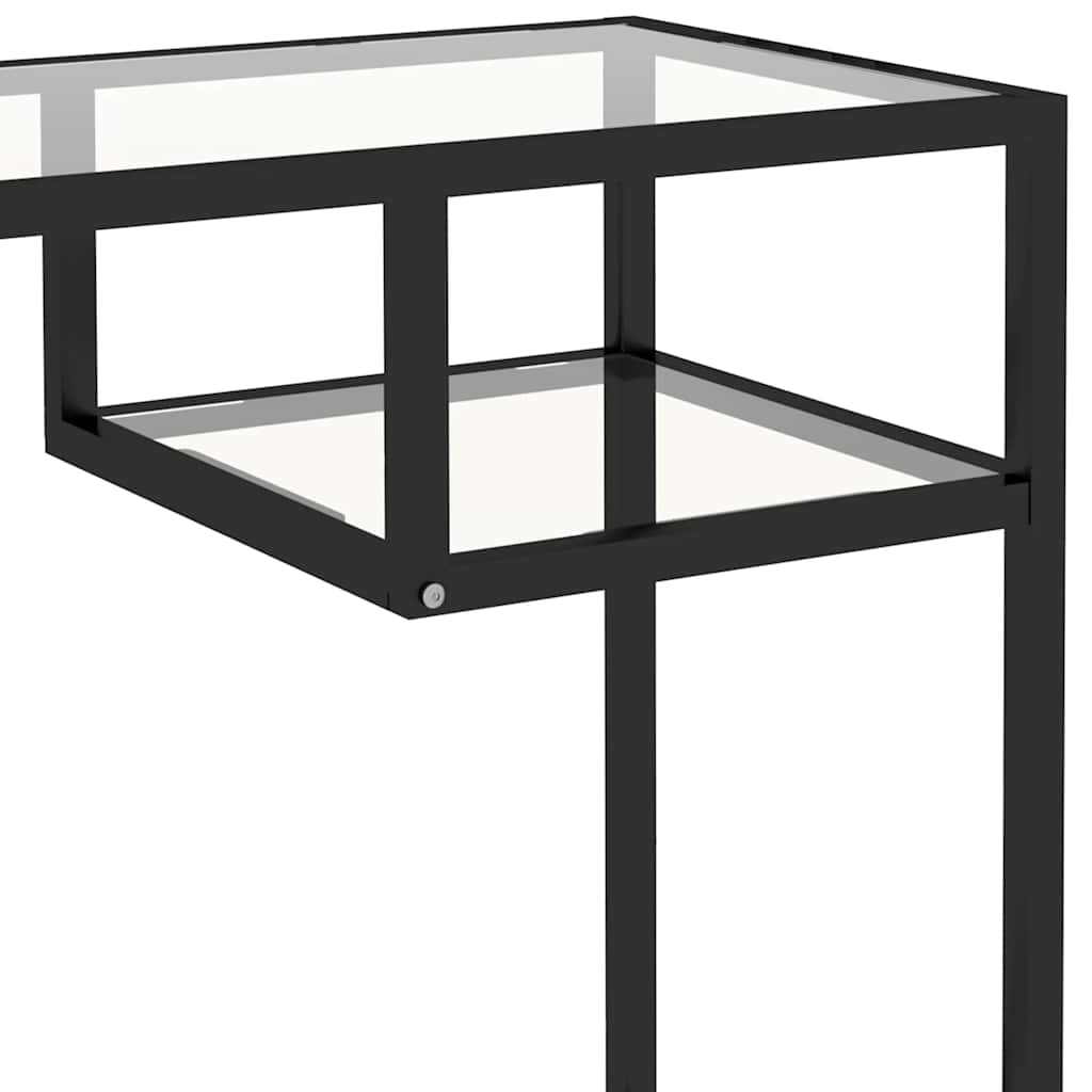 Computer Desk Transparent 100x36x74 cm Glass