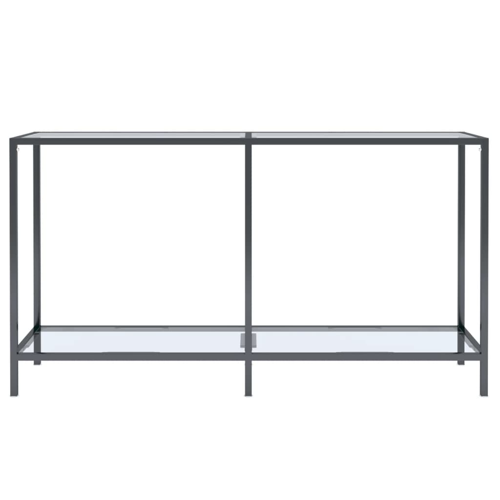 Console Table Transparent 140x35x75.5 cm Tempered Glass