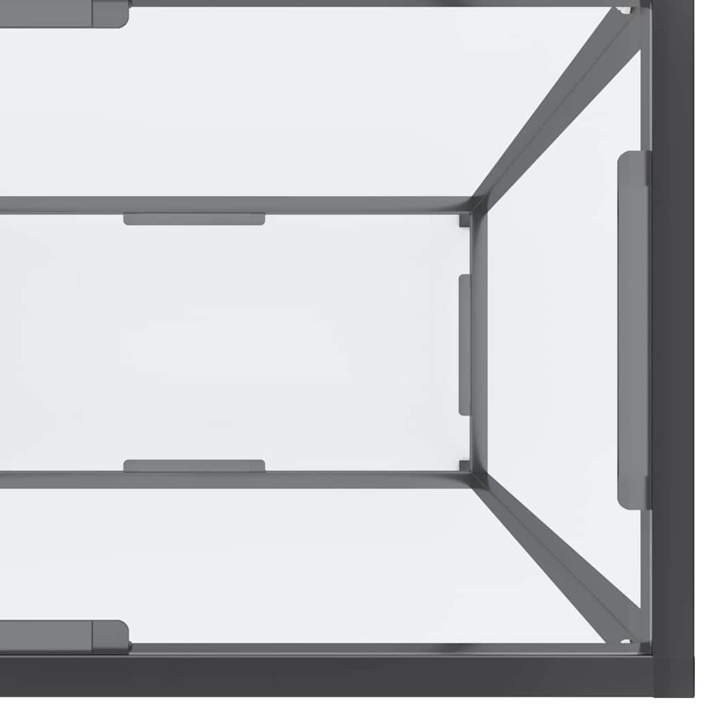 Console Table Transparent 200x35x75.5 cm Tempered Glass