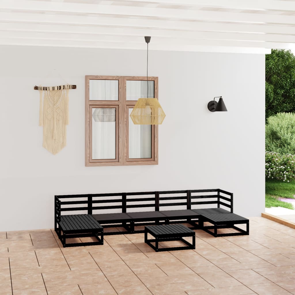 8 Piece Garden Lounge Set Solid Pinewood