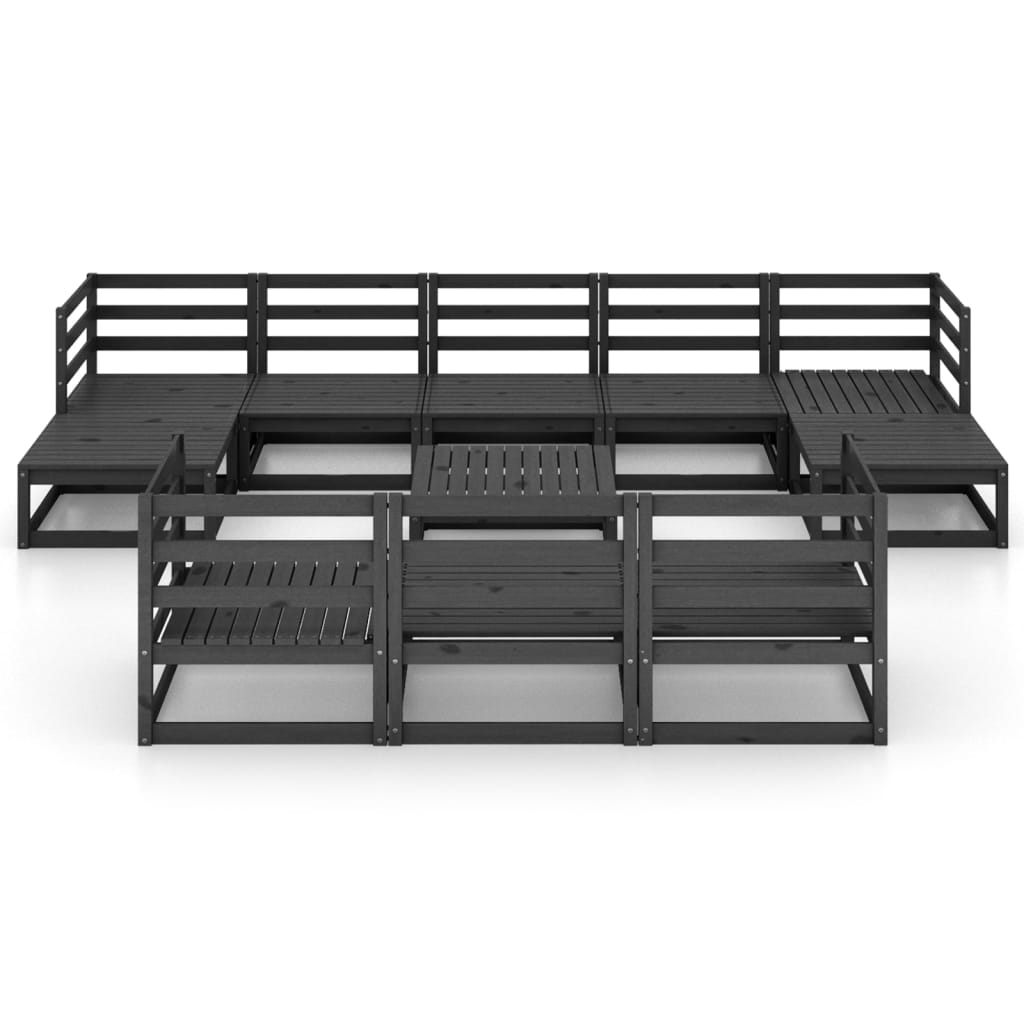 11 Piece Garden Lounge Set Solid Pinewood