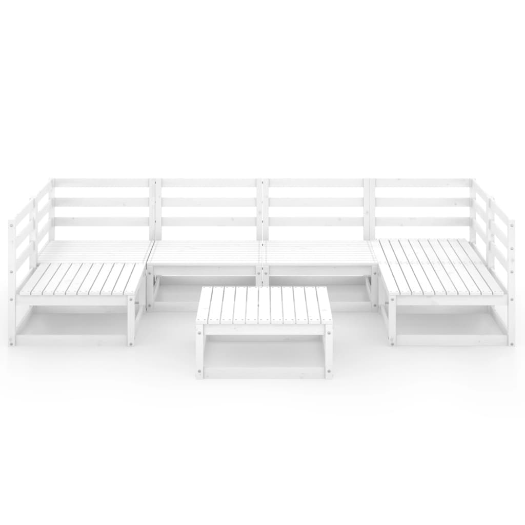 7 Piece Garden Lounge Set Solid Pinewood