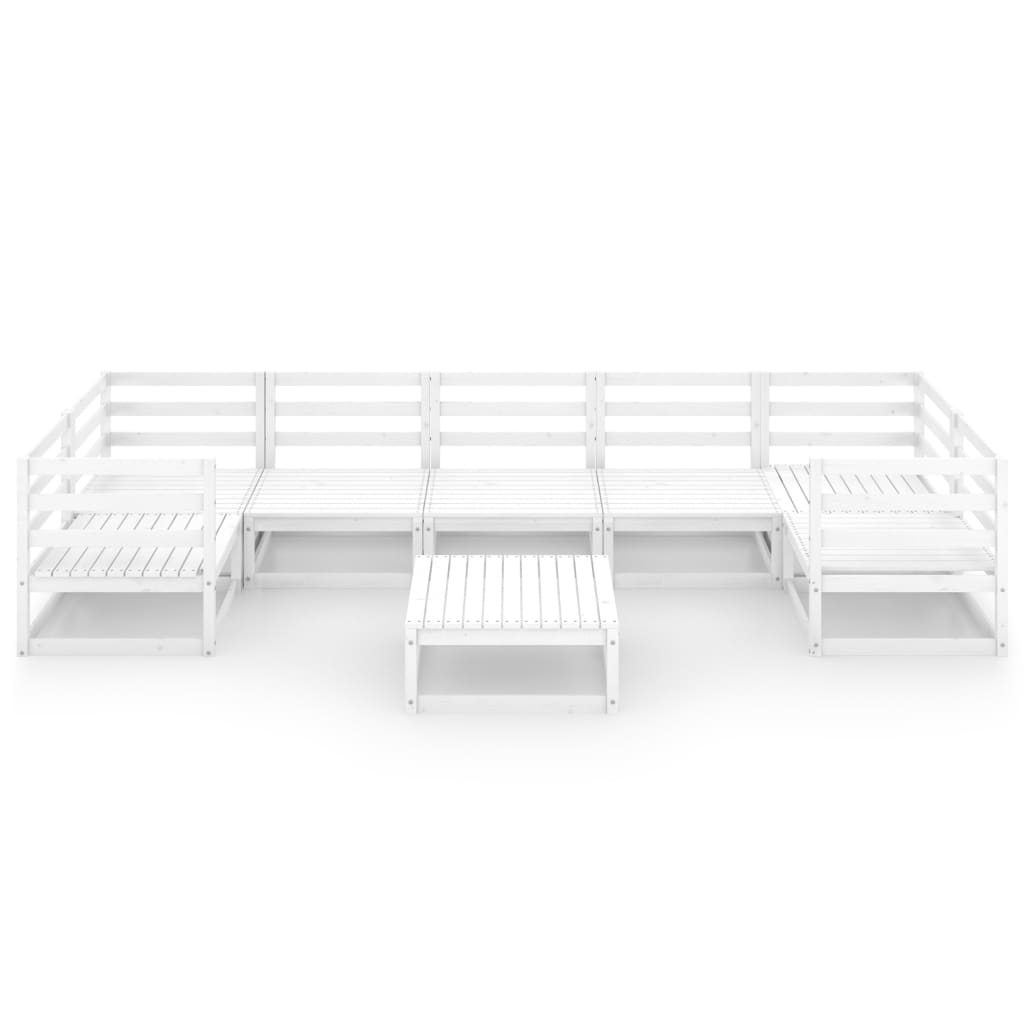 8 Piece Garden Lounge Set Solid Pinewood