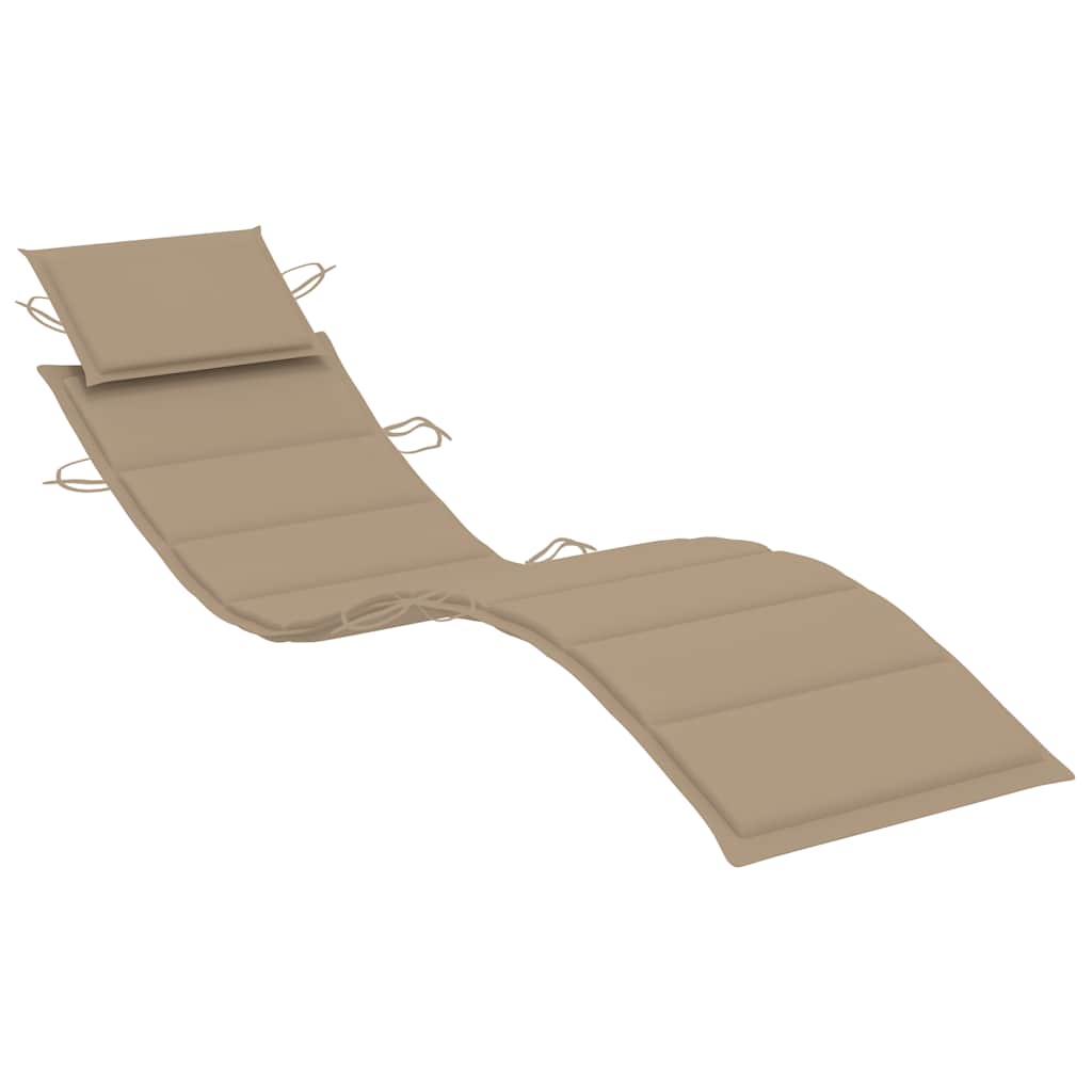 Sun Loungers 2 pcs with Cushions Solid Wood Acacia