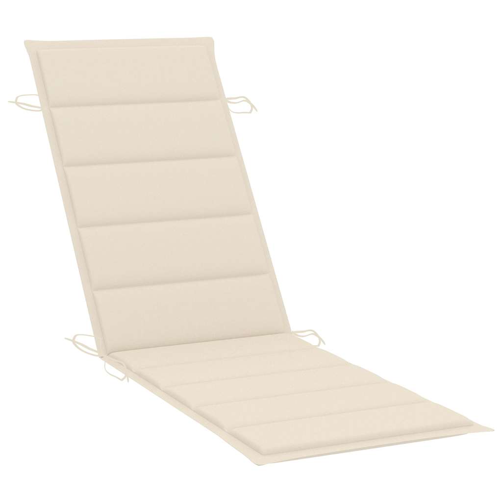 Sun Loungers 2 pcs with Table and Cushions Solid Wood Acacia