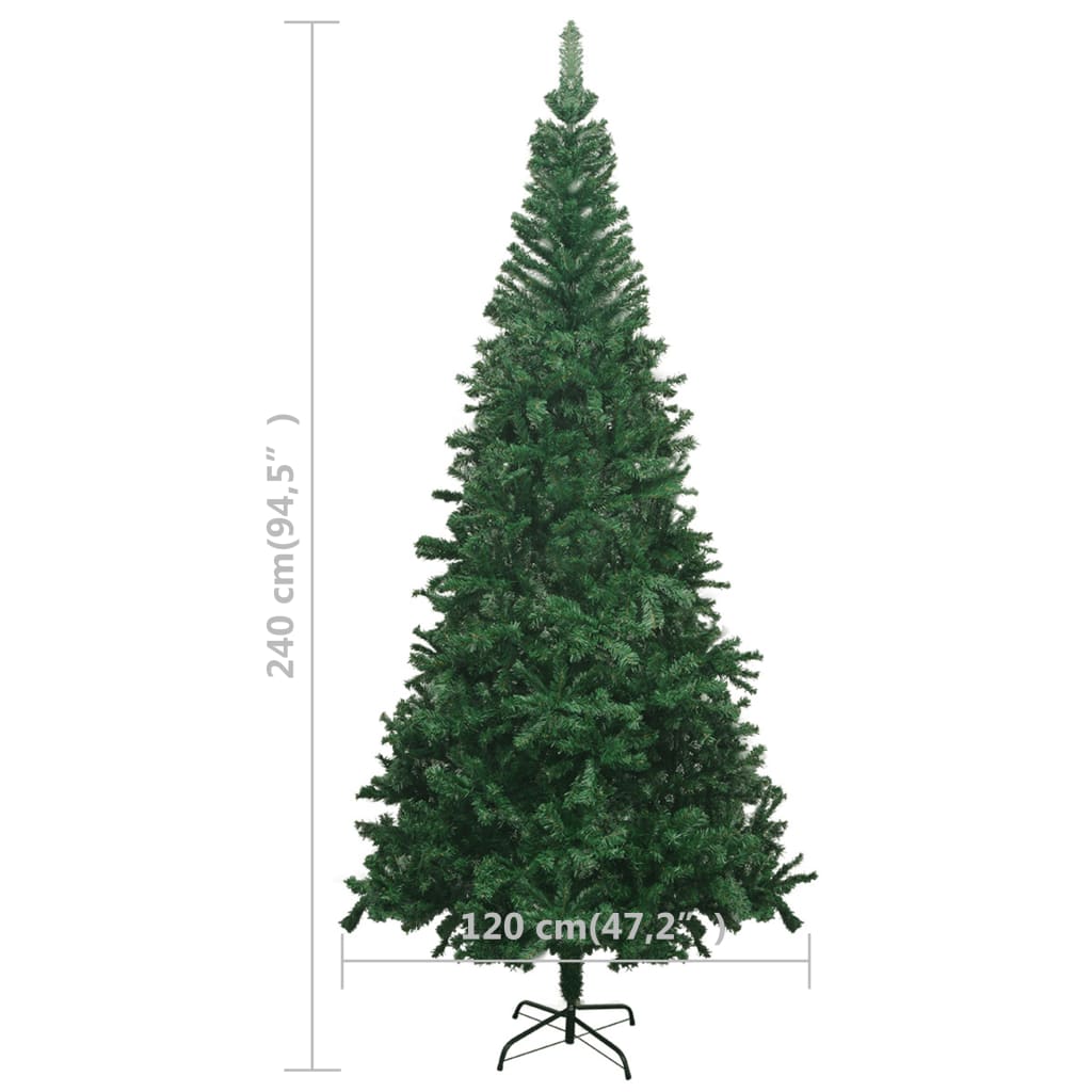 Artificial Pre-lit Christmas Tree L 240 cm Green