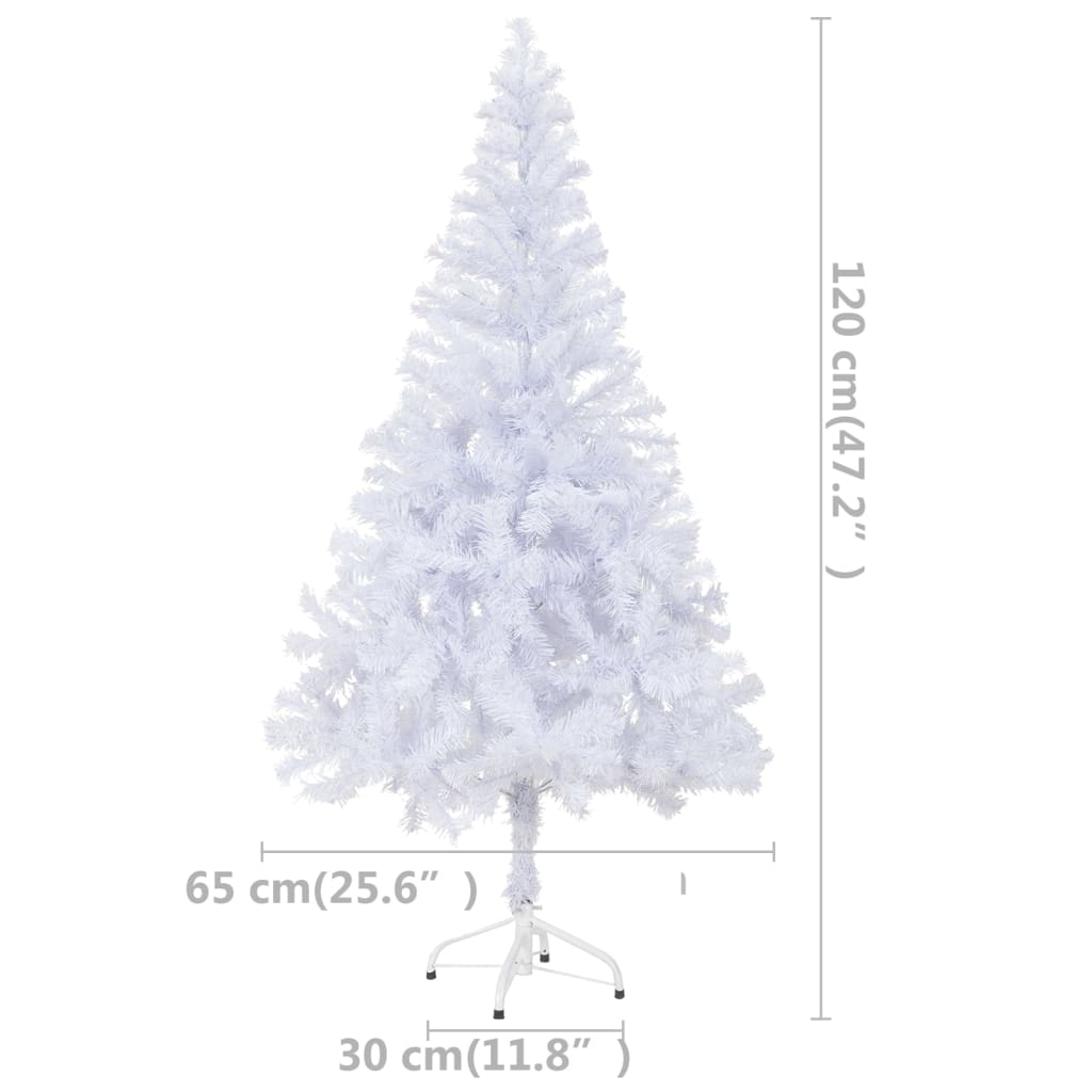 Artificial Pre-lit Christmas Tree with Stand 120 cm 230 Branches