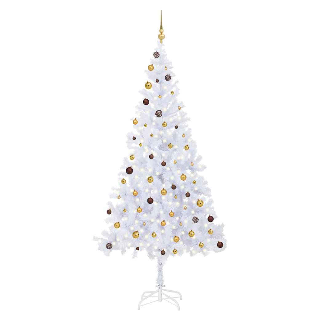 Artificial Pre-lit Christmas Tree with Ball Set 210 cm 910 Branches