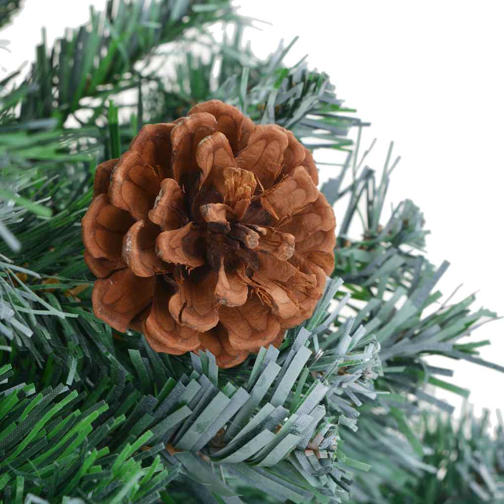 Artificial Pre-lit Christmas Tree with Ball Set&Pinecones 180 cm