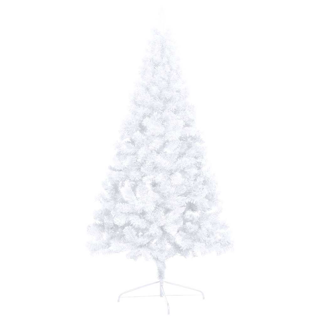 Artificial Half Pre-lit Christmas Tree with Ball Set White 120 cm