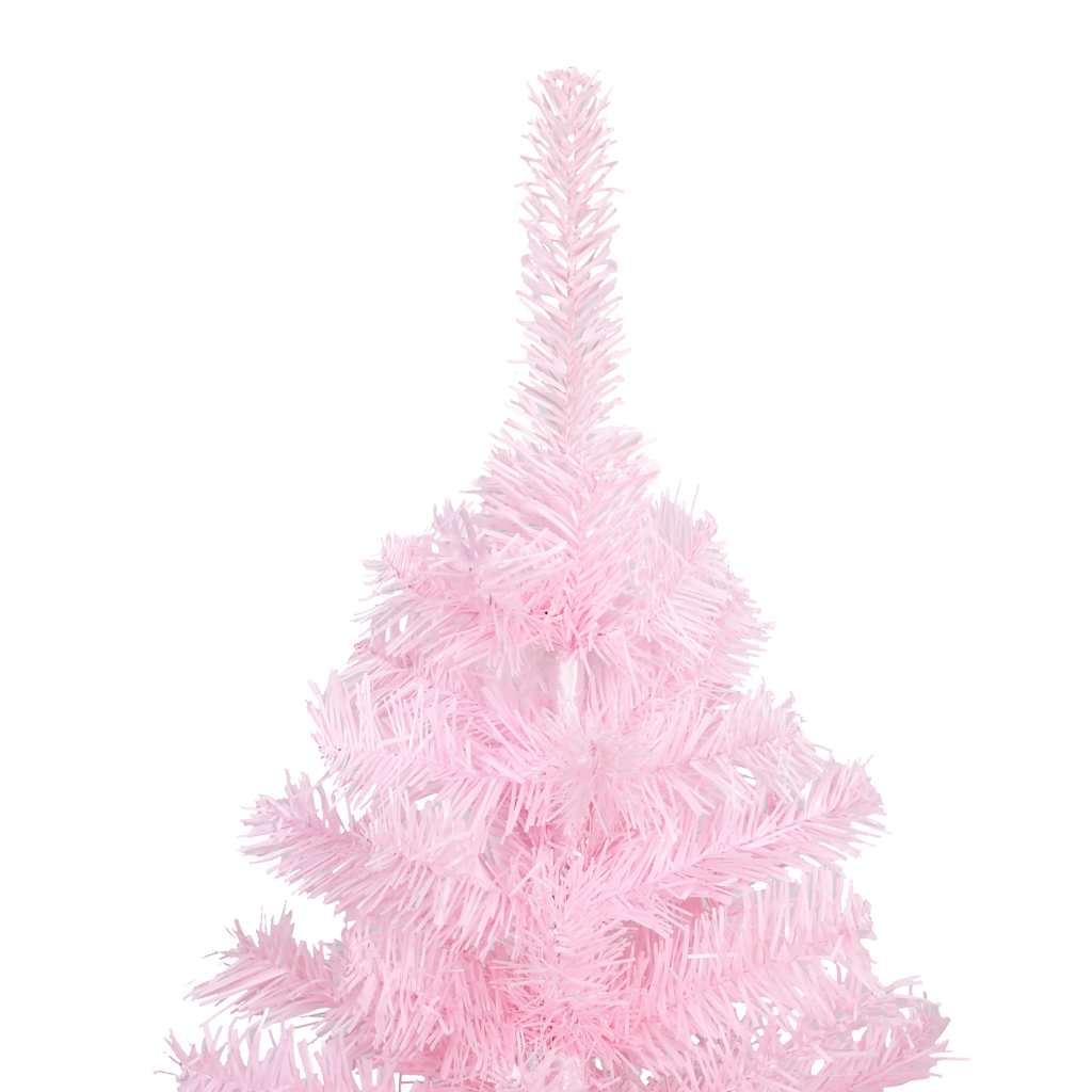 Artificial Pre-lit Christmas Tree with Ball Set Pink 150 cm PVC