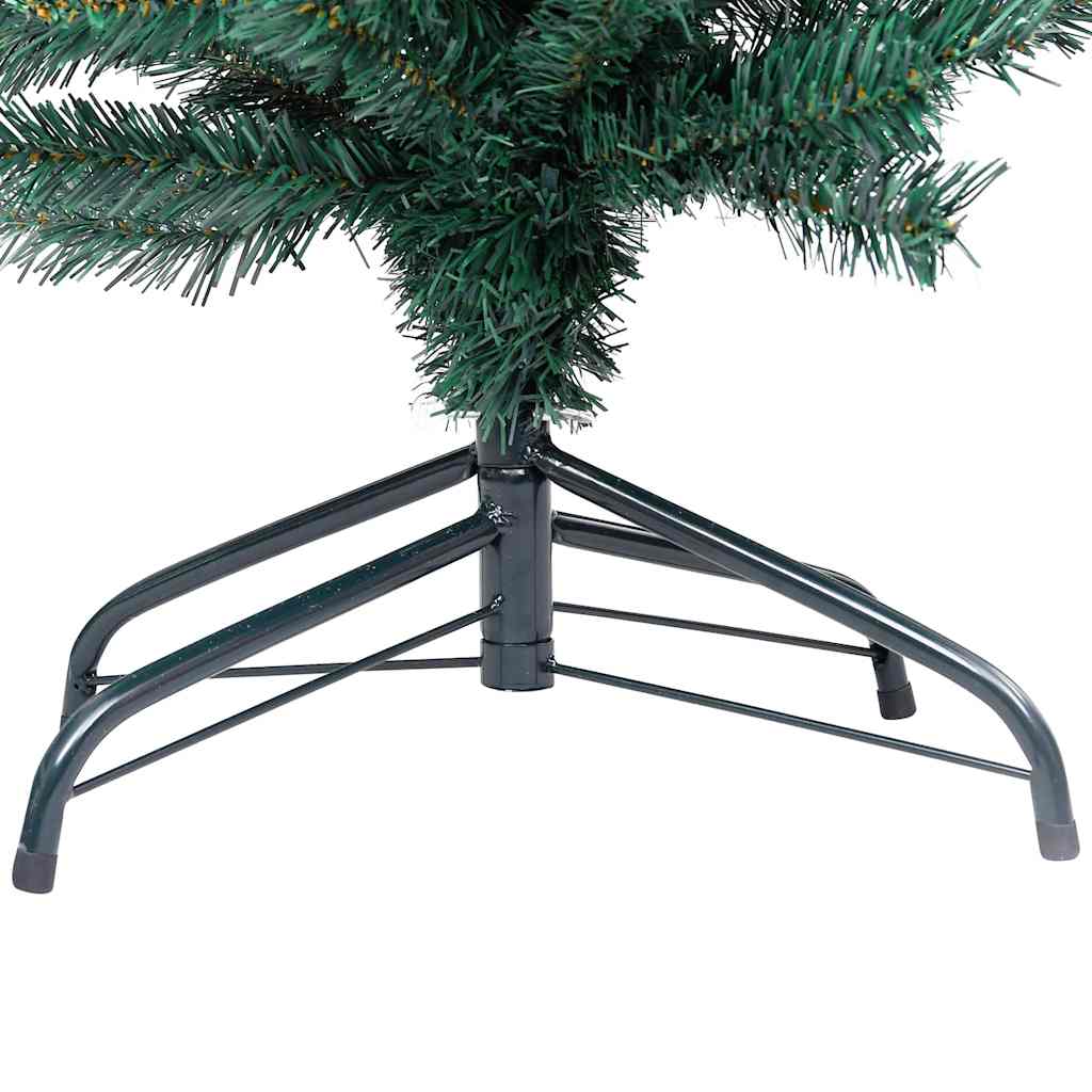 Slim Artificial Pre-lit Christmas Tree with Ball Set Green 120 cm