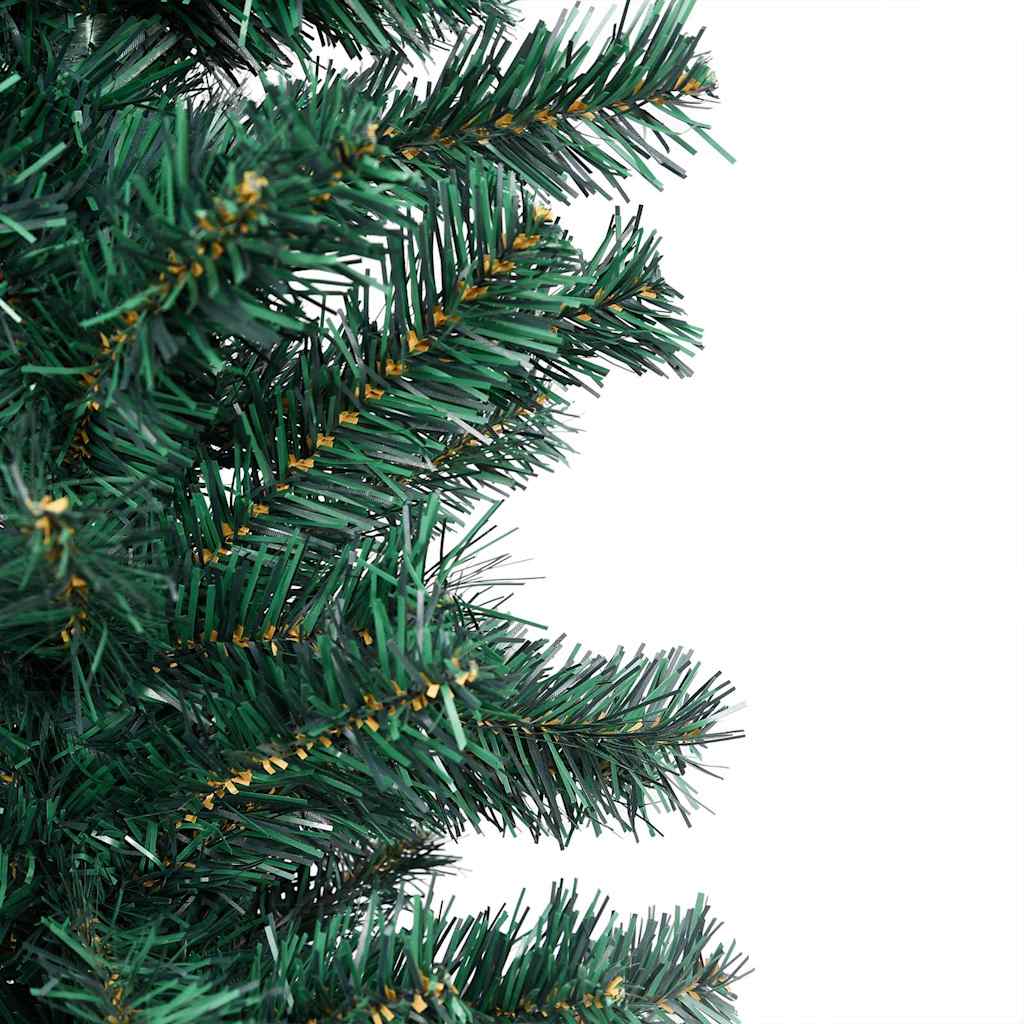 Slim Artificial Pre-lit Christmas Tree with Ball Set Green 240 cm