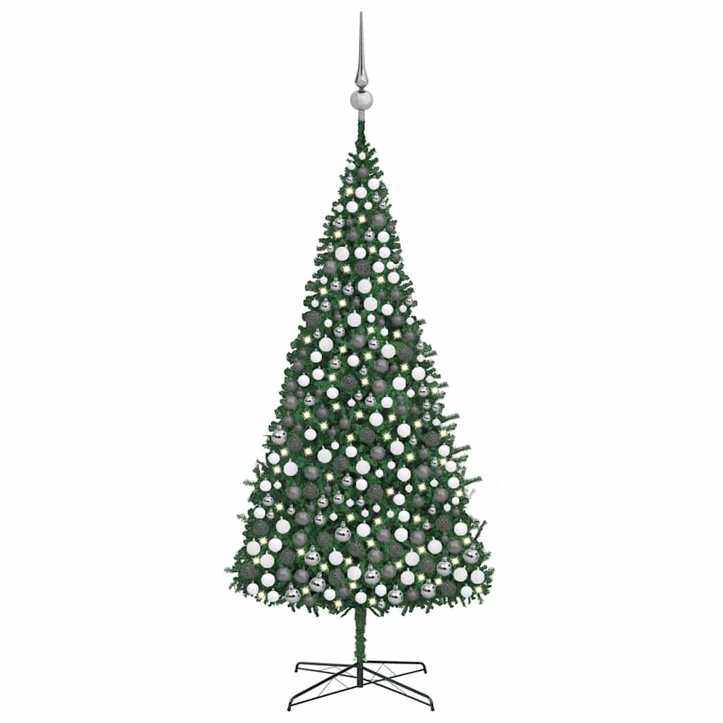 Artificial Pre-lit Christmas Tree with Ball Set LEDs 400 cm Green