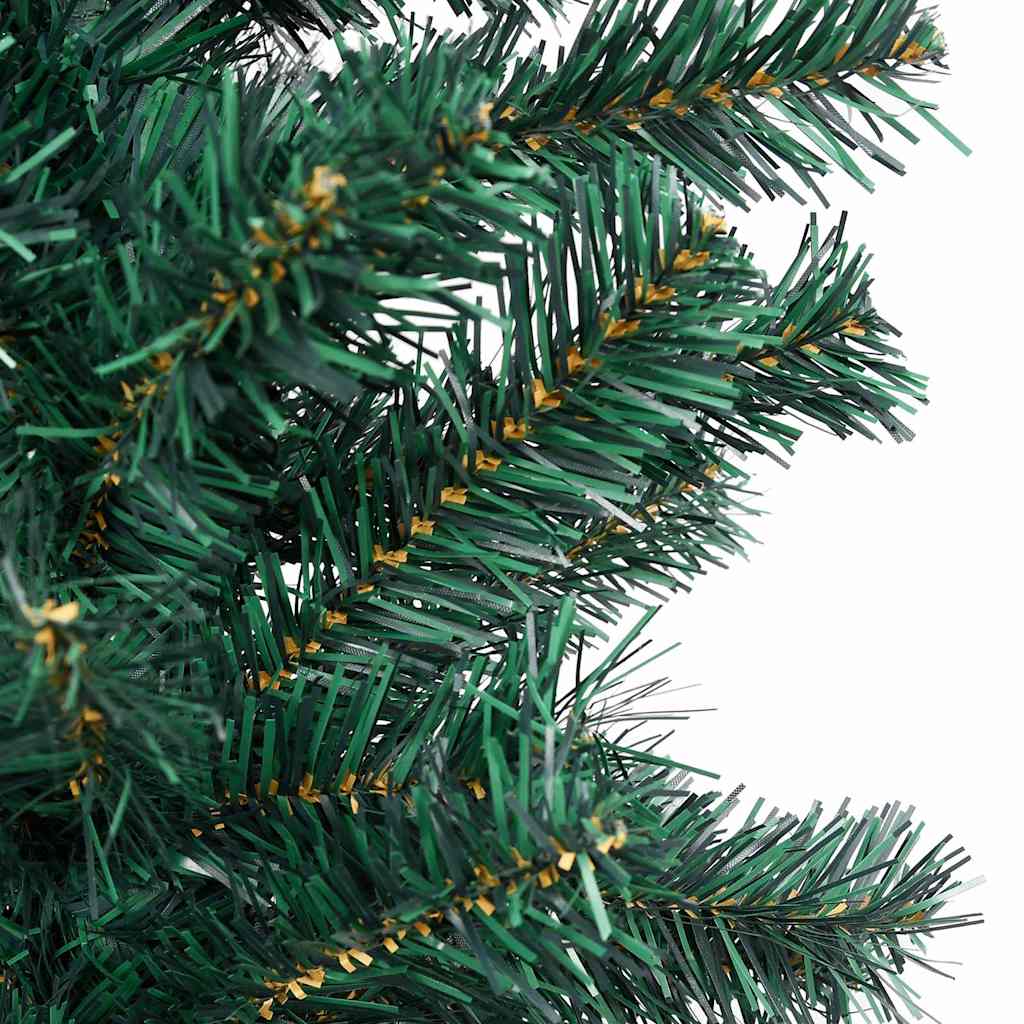 Slim Artificial Pre-lit Christmas Tree with Ball Set Green 240 cm