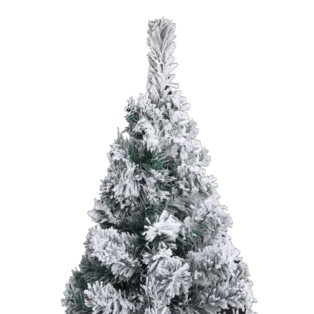Slim Artificial Pre-lit Christmas Tree with Ball Set Green 150 cm
