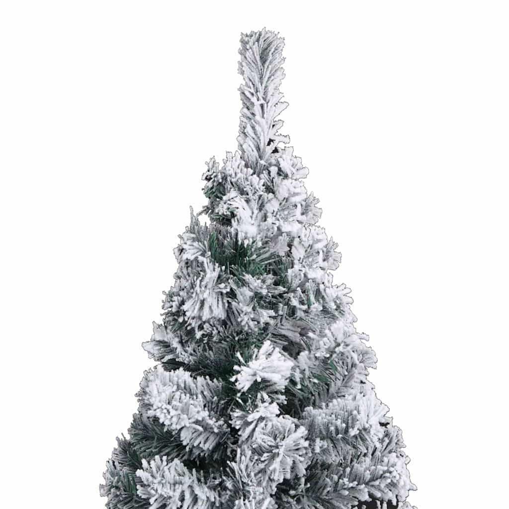 Slim Artificial Pre-lit Christmas Tree with Ball Set Green 180 cm