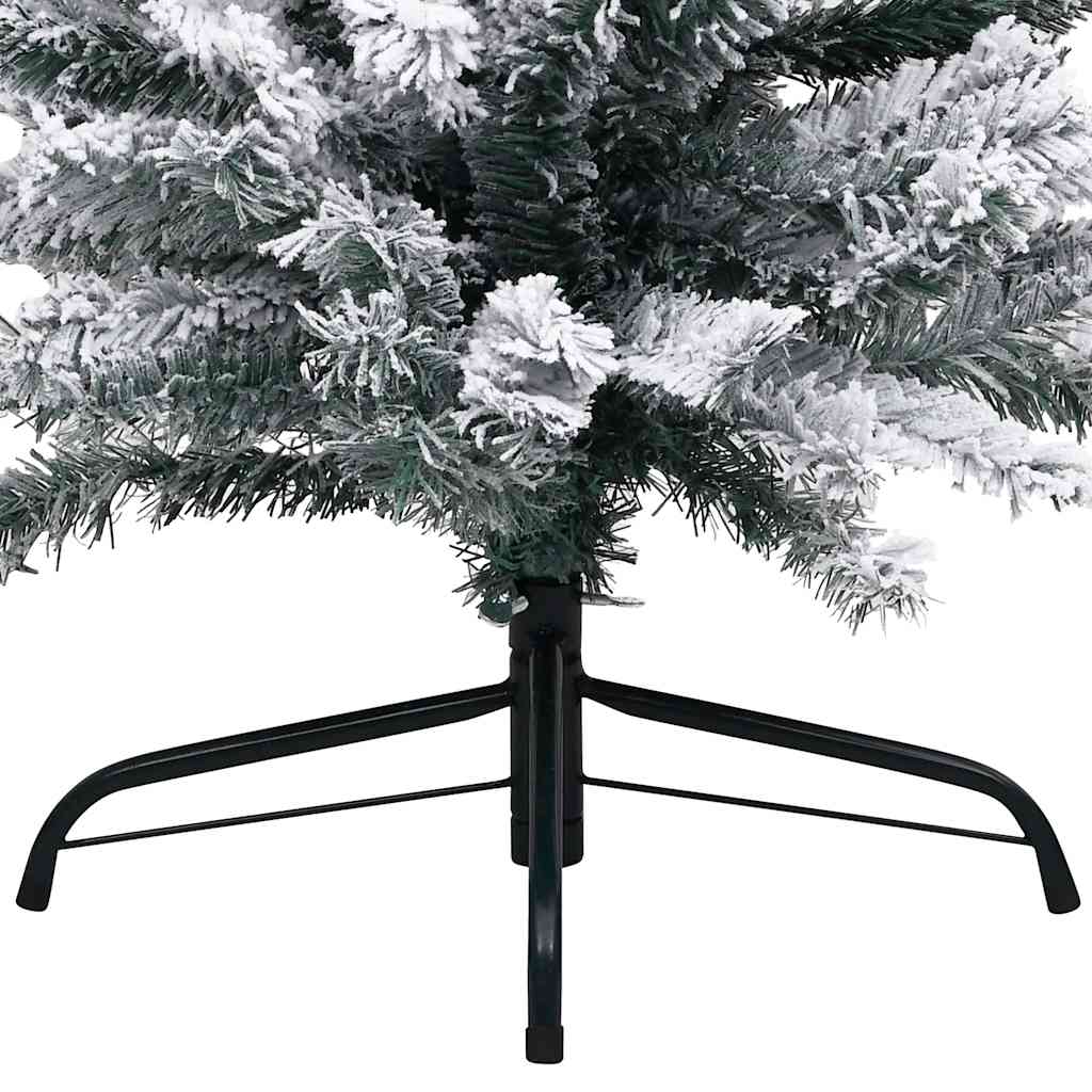 Slim Artificial Pre-lit Christmas Tree with Ball Set Green 180 cm