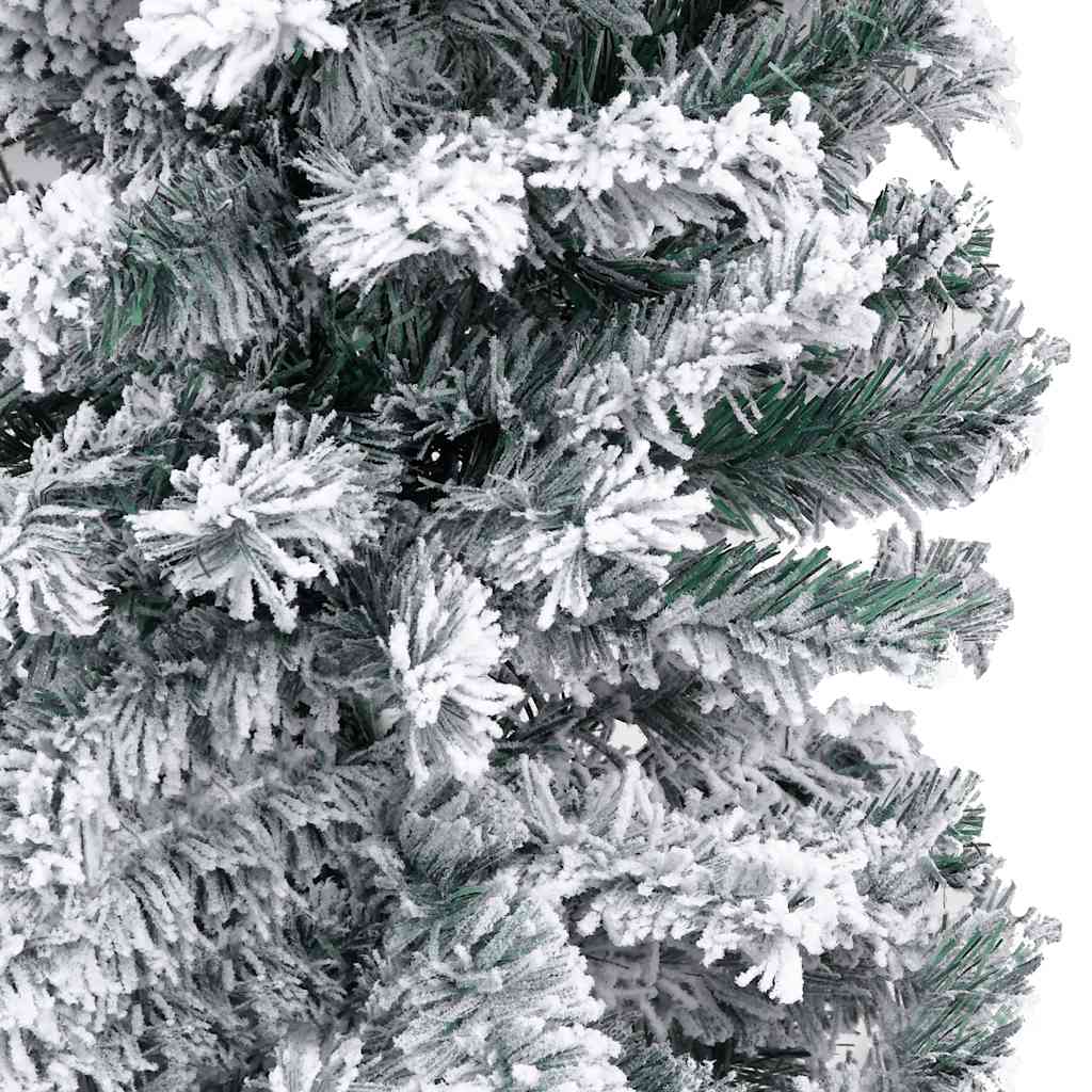Slim Artificial Pre-lit Christmas Tree with Ball Set Green 210 cm