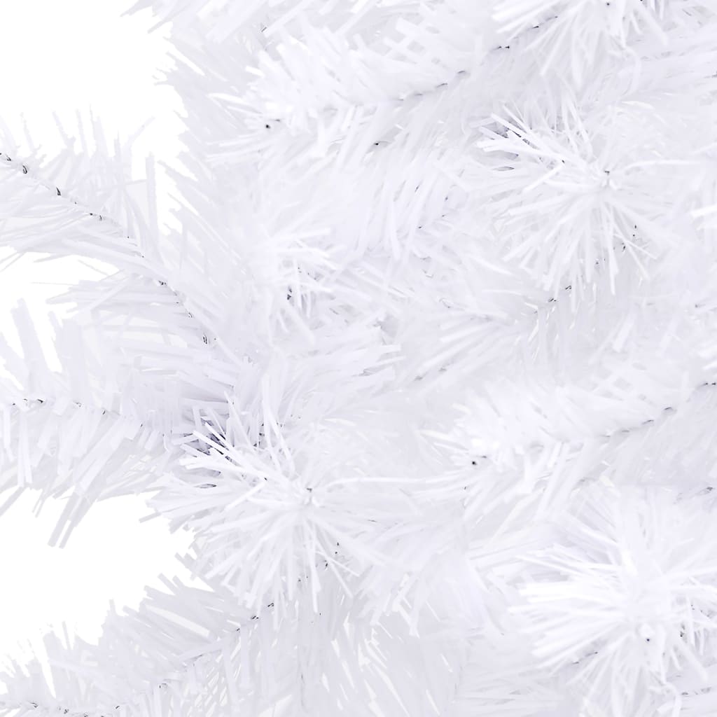 Corner Artificial Pre-lit Christmas Tree White 120 cm PVC