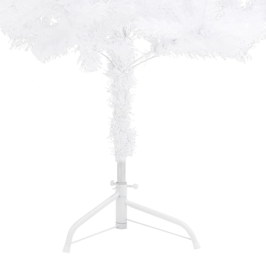 Corner Artificial Pre-lit Christmas Tree White 180 cm PVC