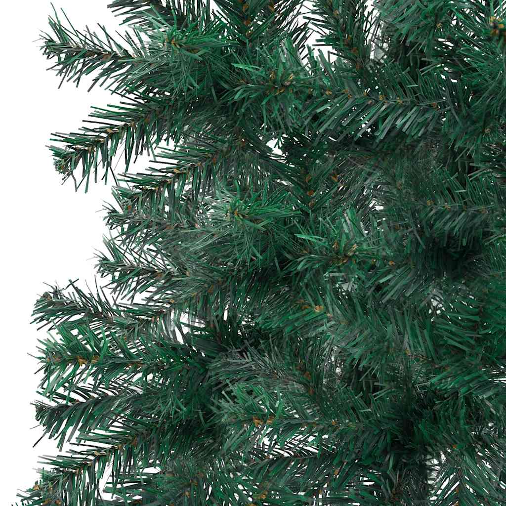 Corner Artificial Christmas Tree LEDs&Ball Set 120 cm Green PVC