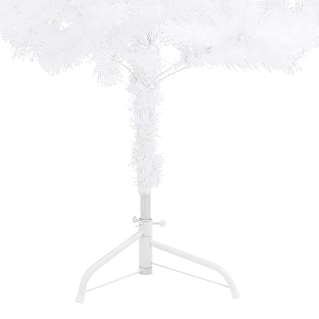 Corner Artificial Christmas Tree LEDs&Ball Set White 120 cm PVC