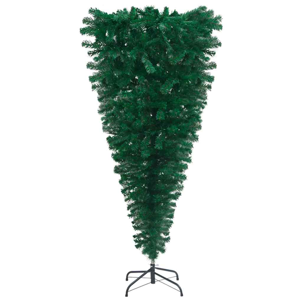 Upside-down Artificial Pre-lit Christmas Tree with Ball Set 150 cm