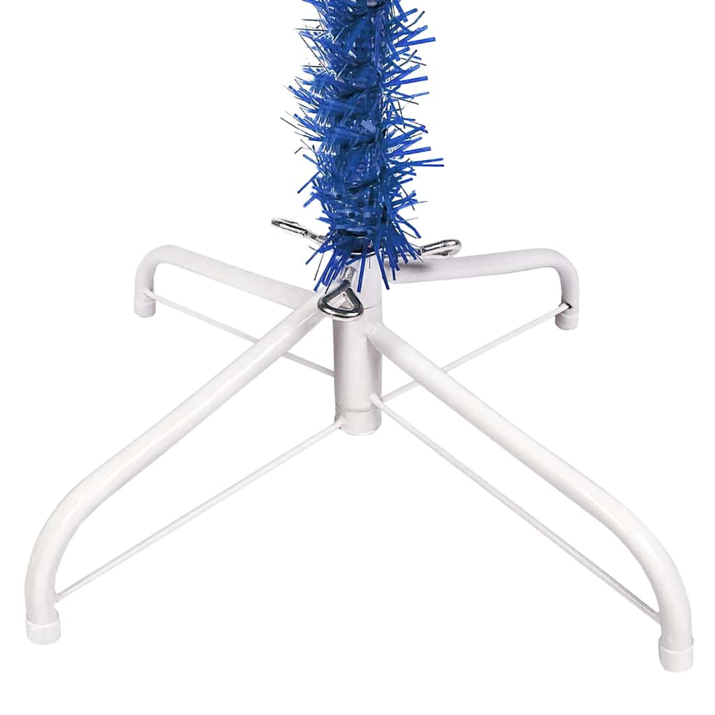 Slim Pre-lit Christmas Tree with Ball Set Blue 180 cm