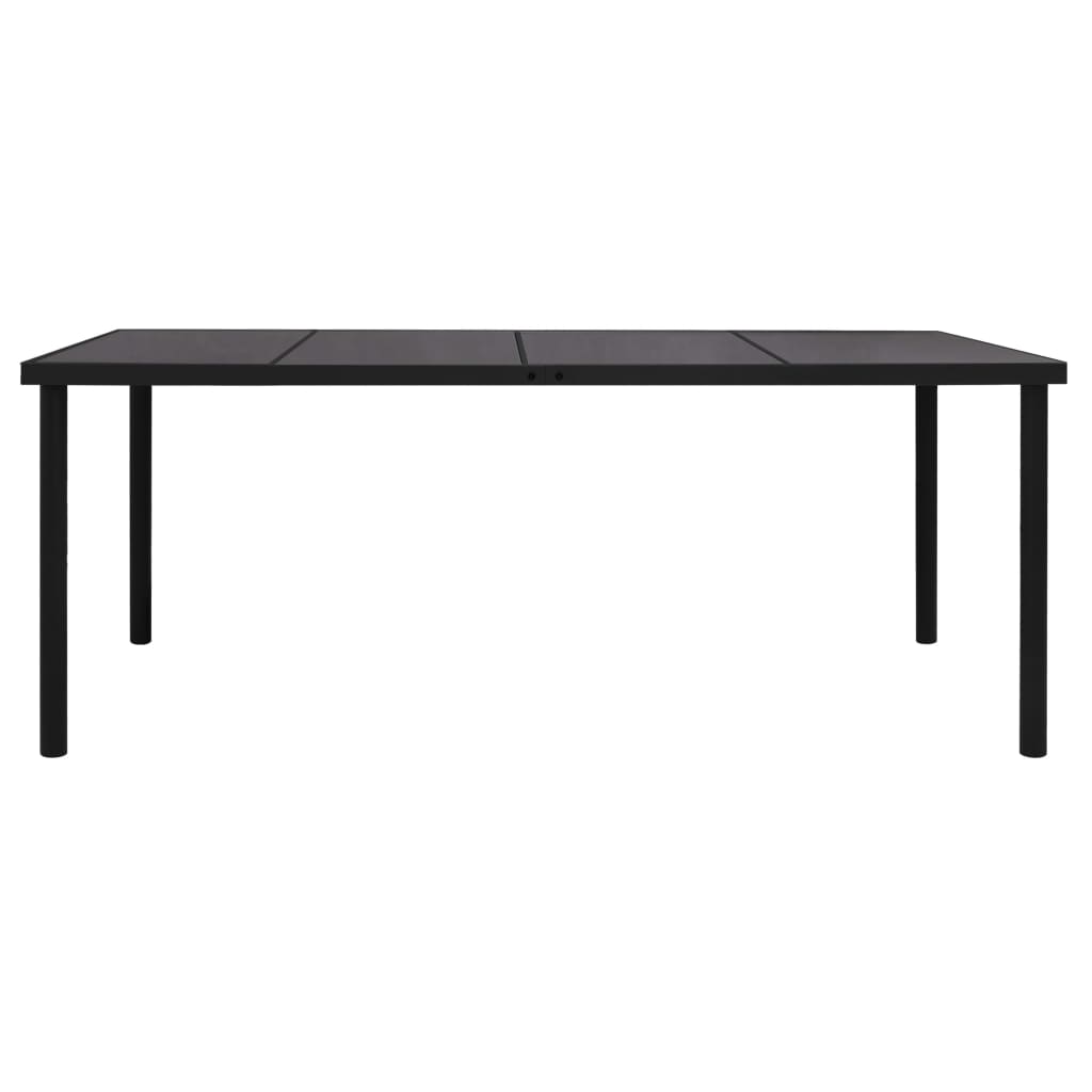 7 Piece Outdoor Dining Set Steel Anthracite