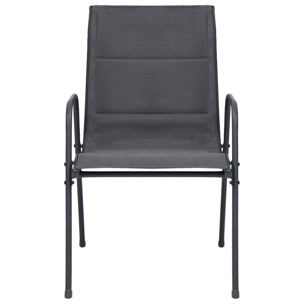 3 Piece Outdoor Dining Set Steel Anthracite