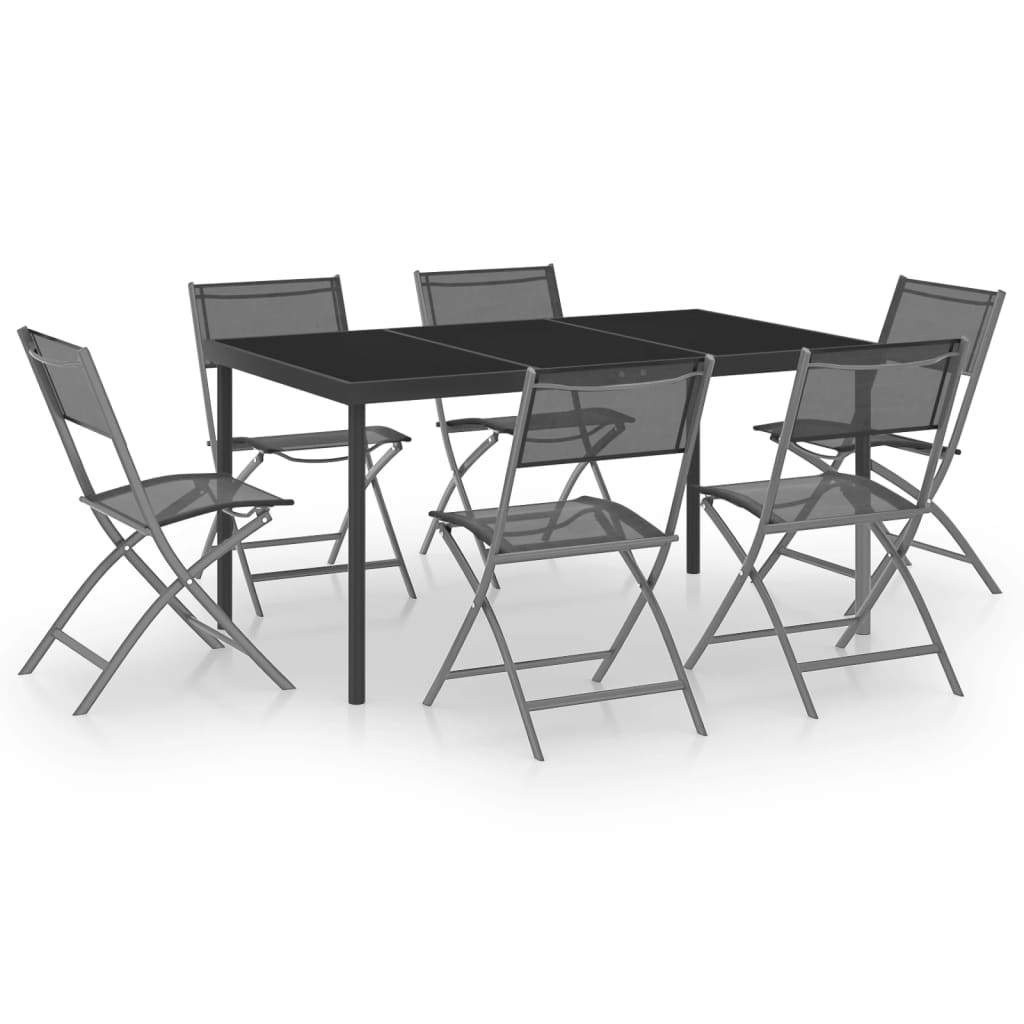 7 Piece Outdoor Dining Set Steel