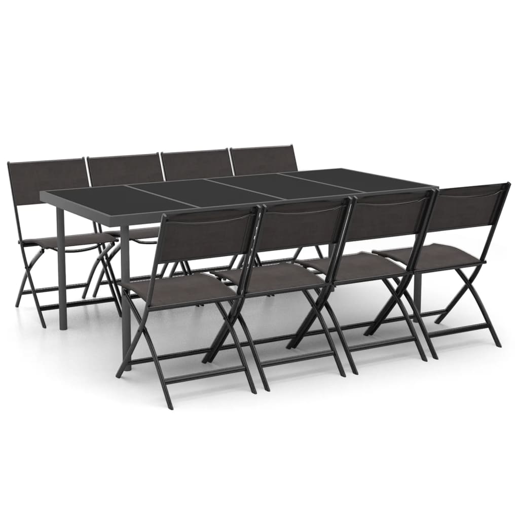 9 Piece Outdoor Dining Set Steel