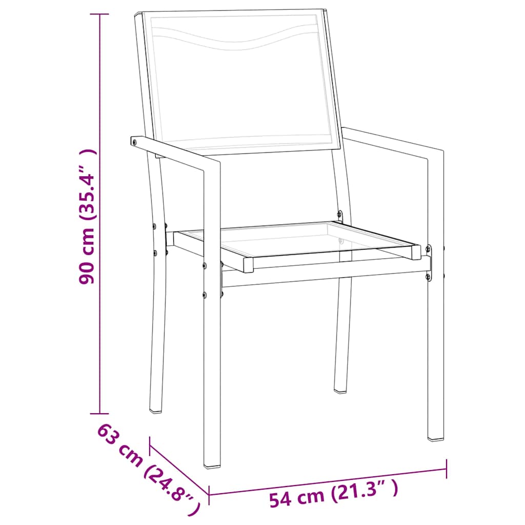 9 Piece Outdoor Dining Set Steel