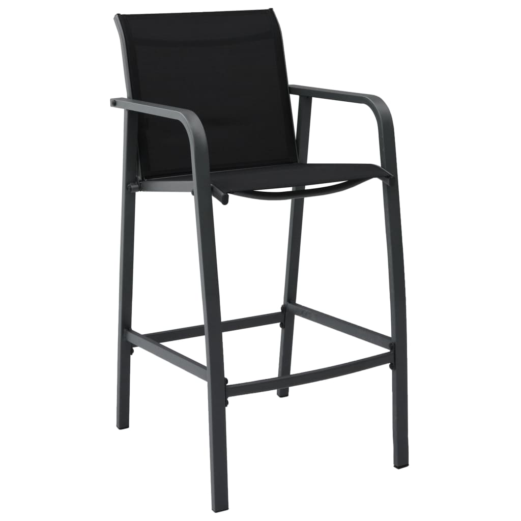 3 Piece Garden Bar Set Black (48120+48116)