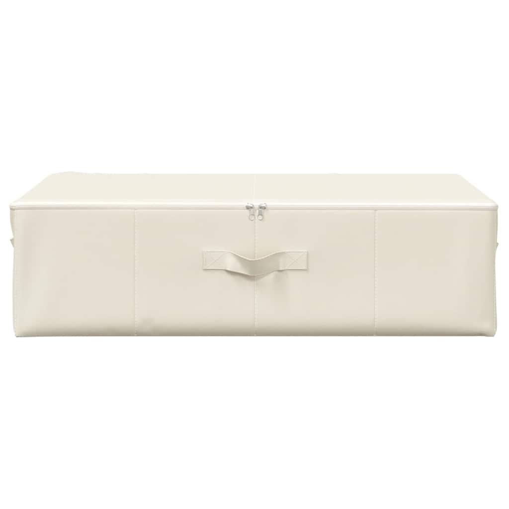 Storage Boxes 2 pcs Fabric 70x40x18 cm Cream