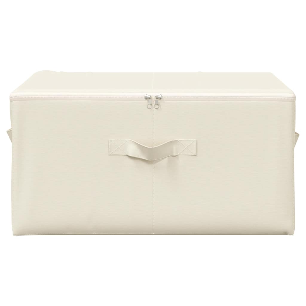 Storage Boxes 2 pcs Fabric 43x34x23 cm Cream