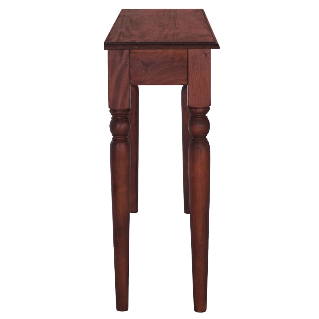 Console Table Classical Brown 110x30x75 cm Solid Mahogany Wood