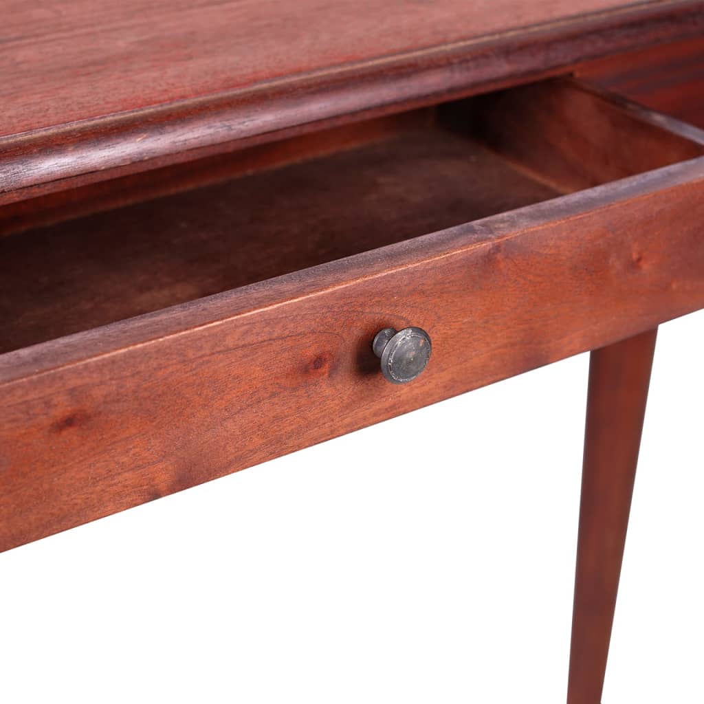 Console Table Classical Brown 110x30x75 cm Solid Mahogany Wood