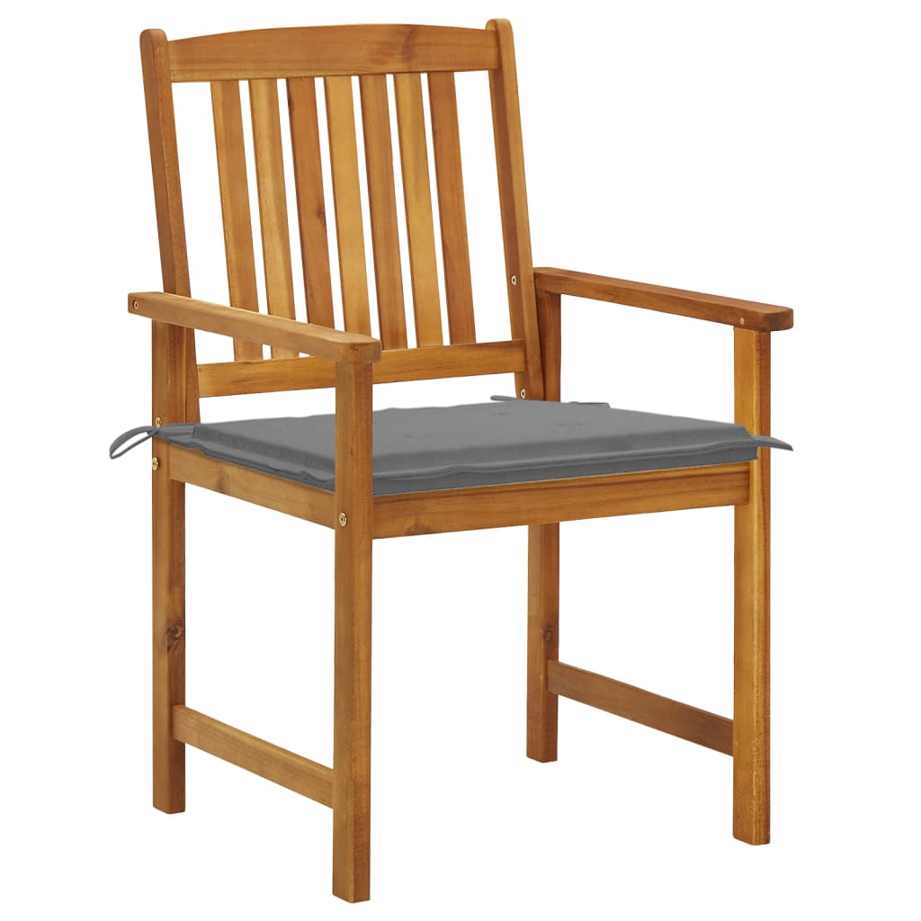 Garden Chairs with Cushions 8 pcs Solid Acacia Wood